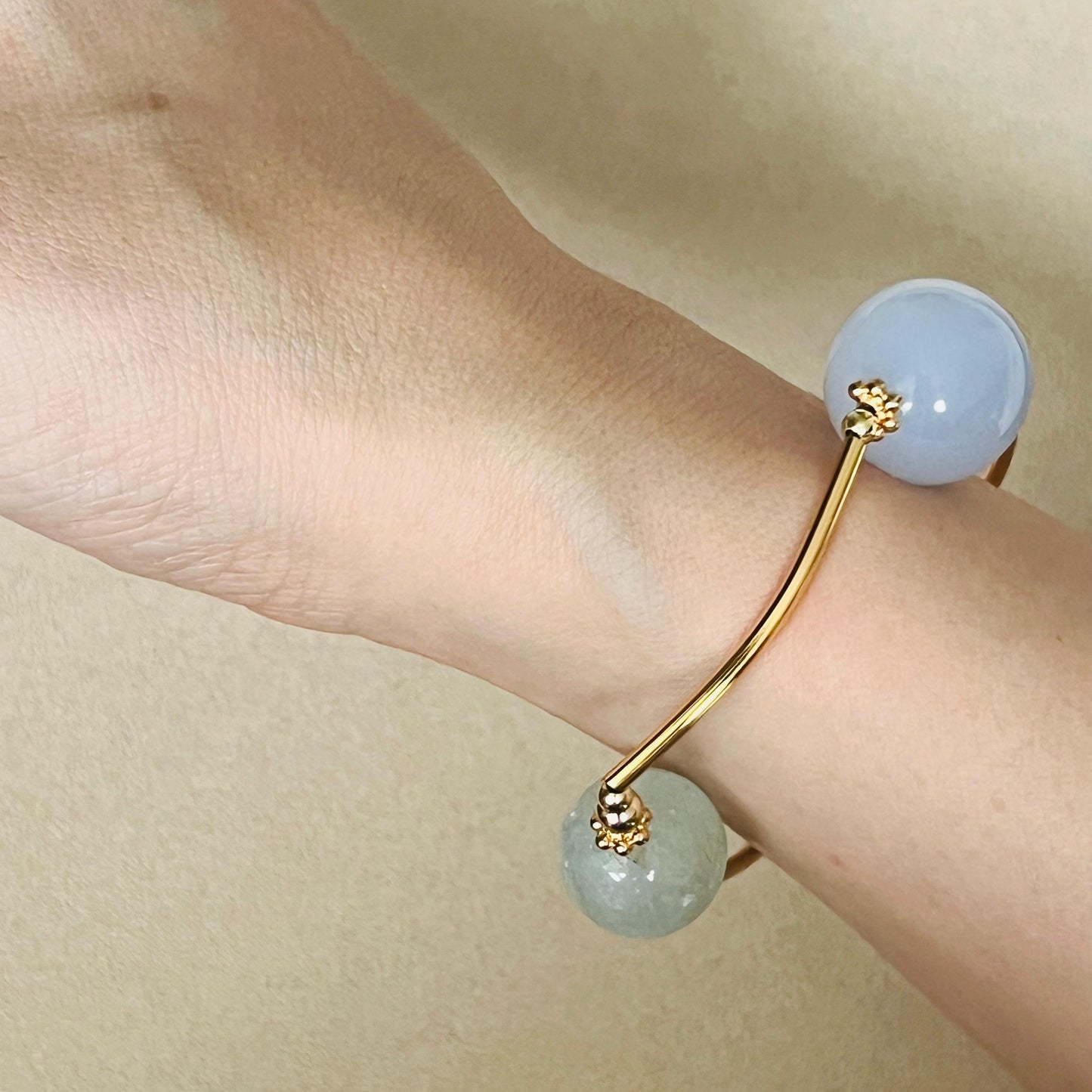 Blue Beryl, Blue Chalcedony & Blue Lace Agate Juicy La Grace Bracelet