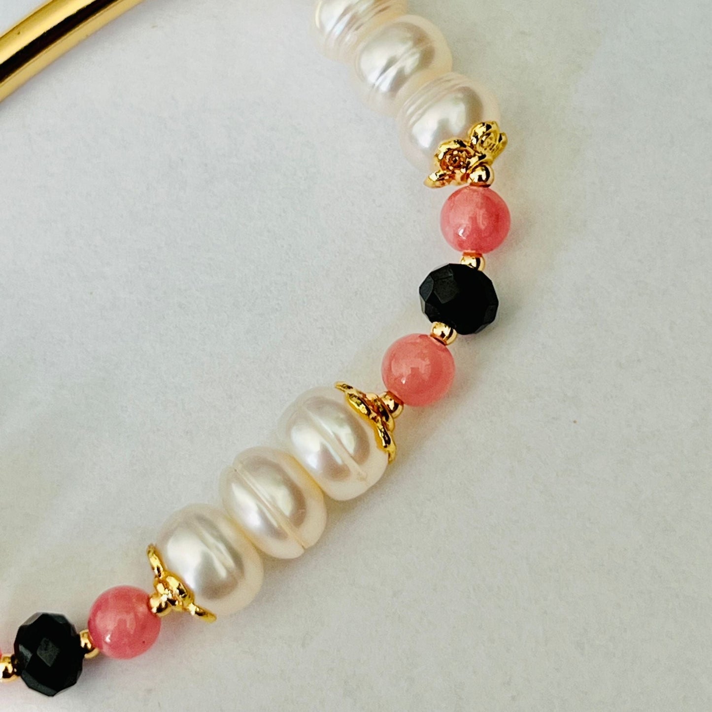 Pearls & Rhodochrosite Diadem Bracelet