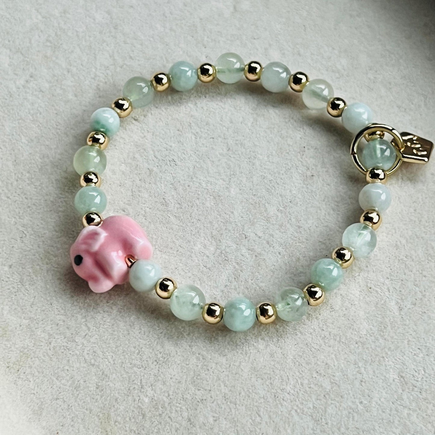 Jade & Green Beryl Cuddlies Bracelet