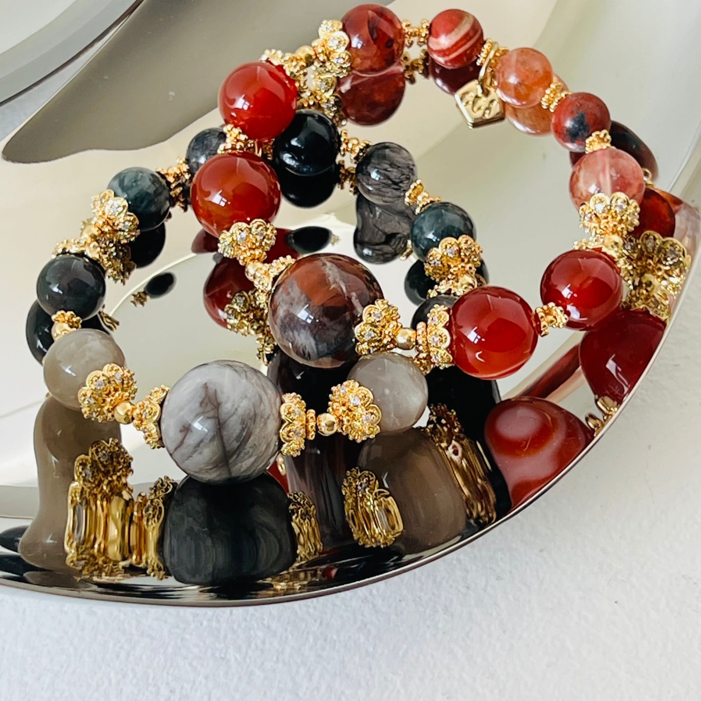 Petrified Wood Red Supreme Bracelet