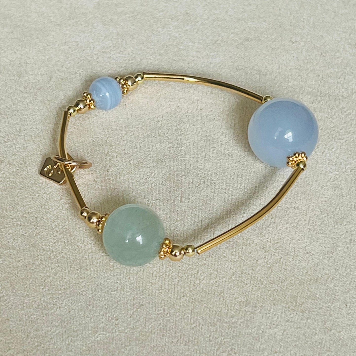 Blue Beryl, Blue Chalcedony & Blue Lace Agate Juicy La Grace Bracelet