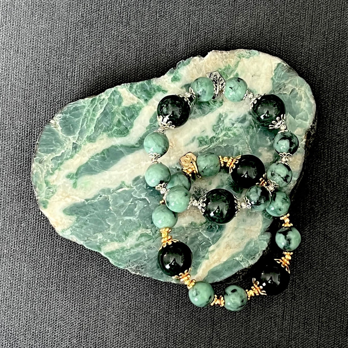 Watercolor Jade Bracelet GHW