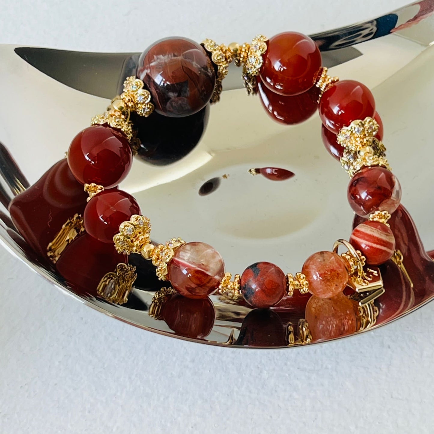 Petrified Wood Red Supreme Bracelet