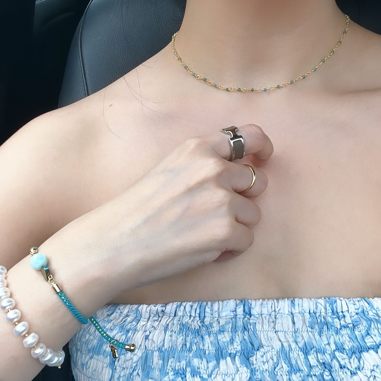 Blue Apatite Choker Necklace