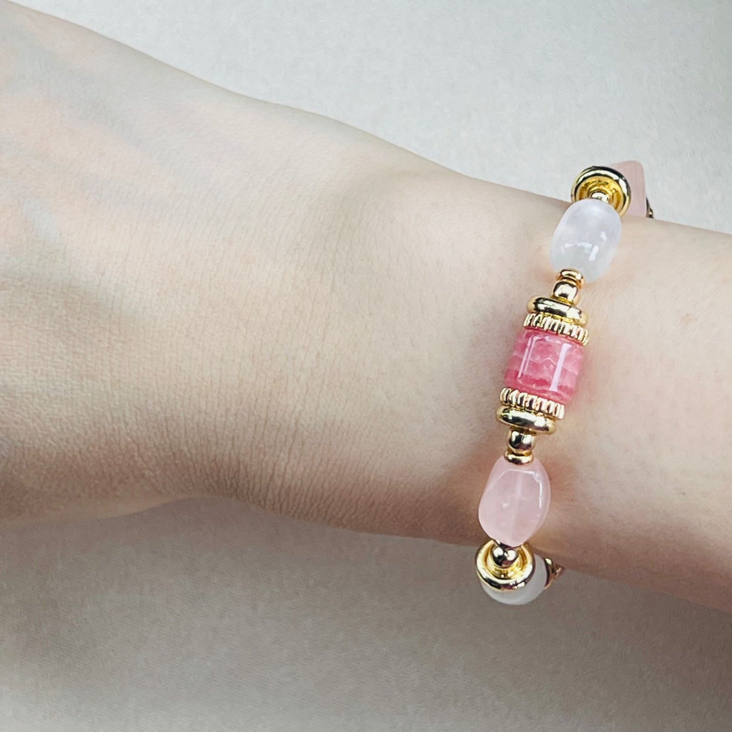 Rhodochrosite, Clarity & Love Bracelet