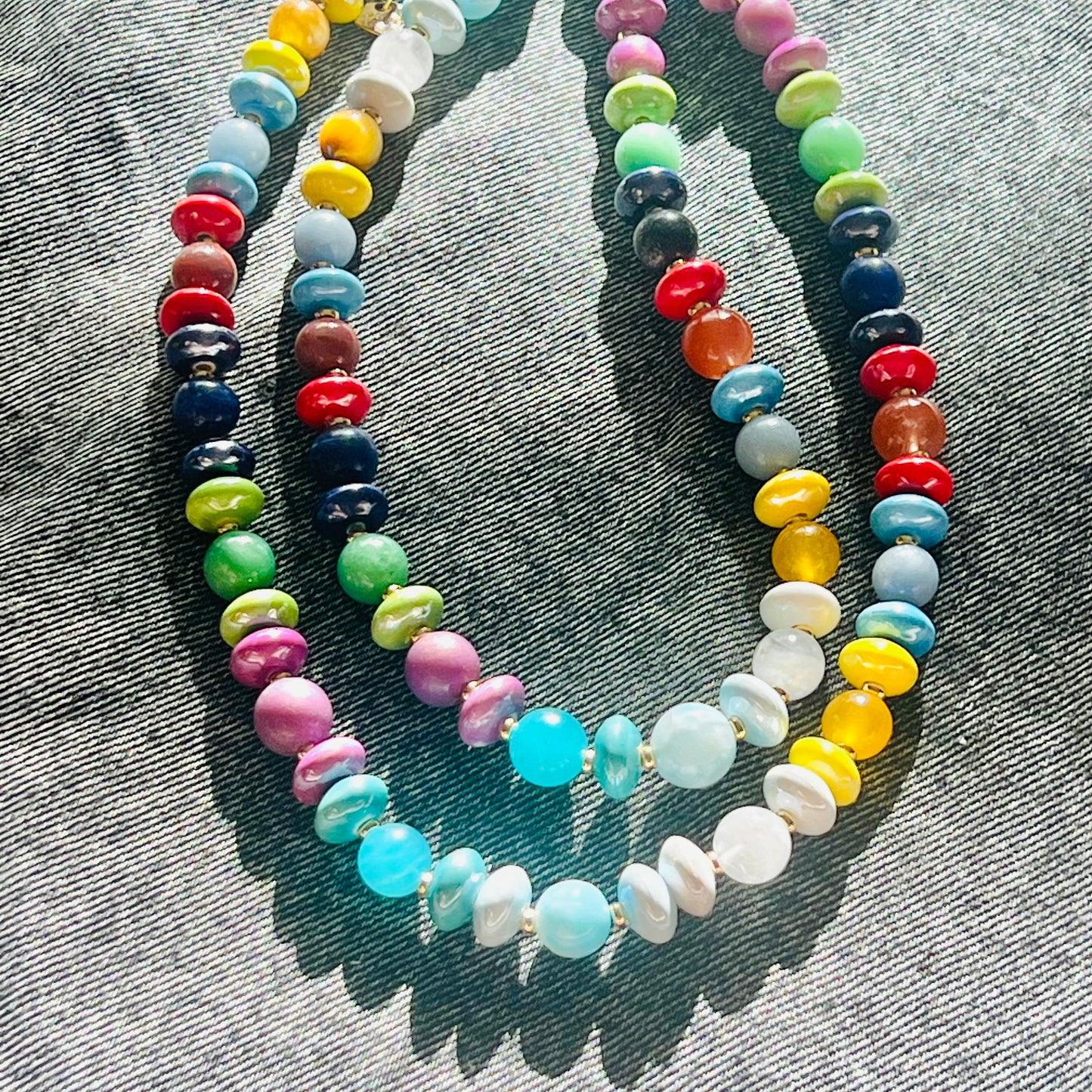 7chakra Crystal Porcelain Necklace
