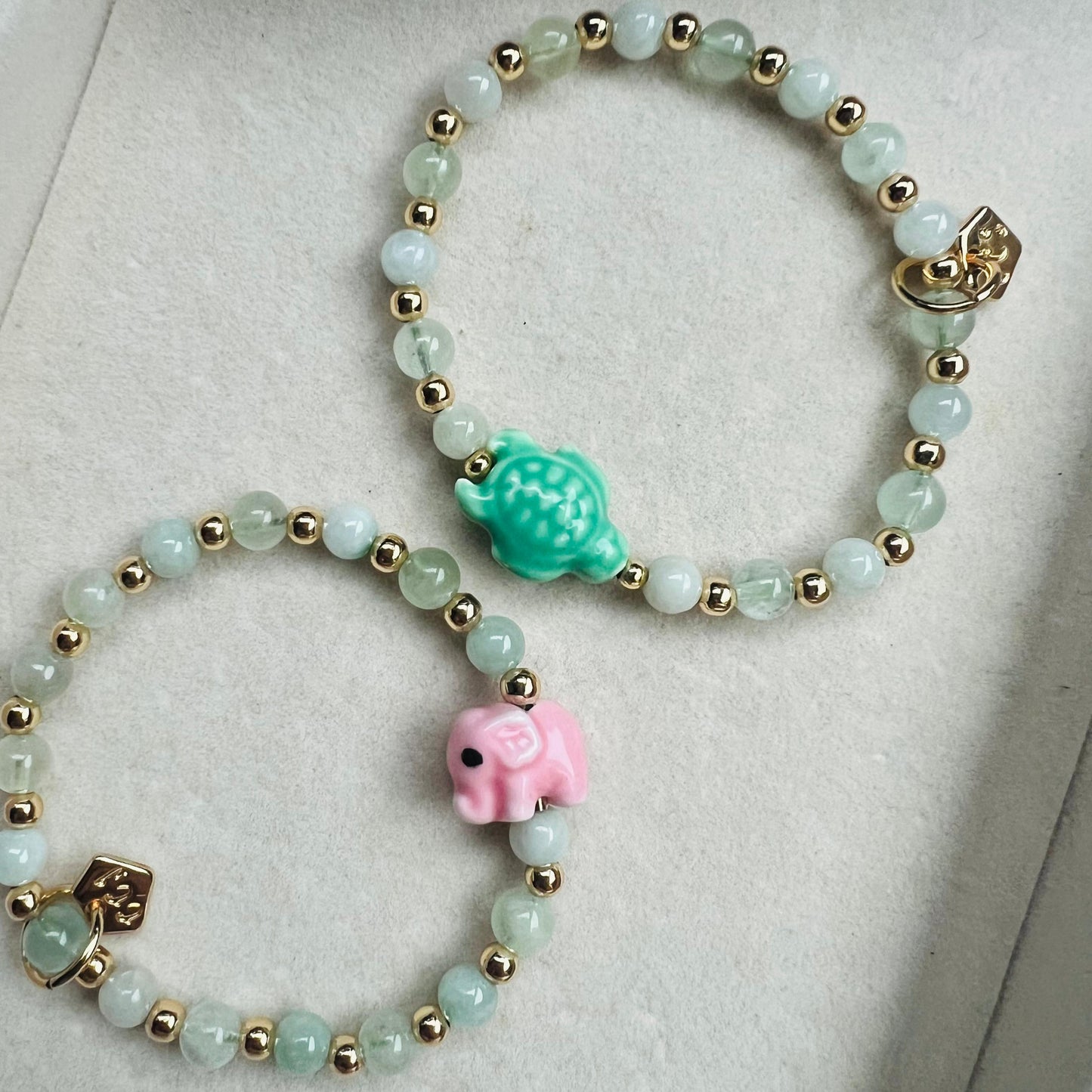 Jade & Green Beryl Cuddlies Bracelet