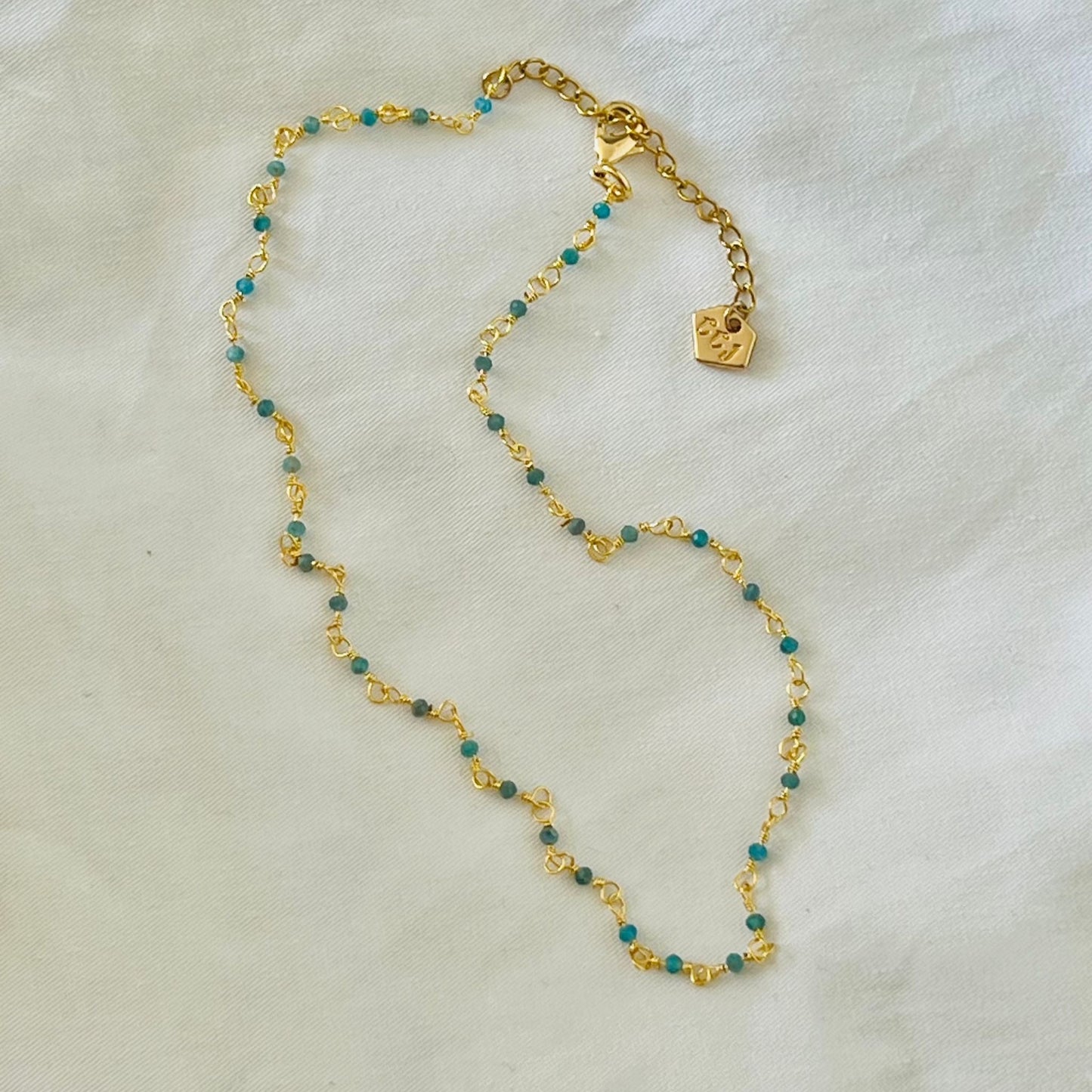 Blue Apatite Choker Necklace GHW