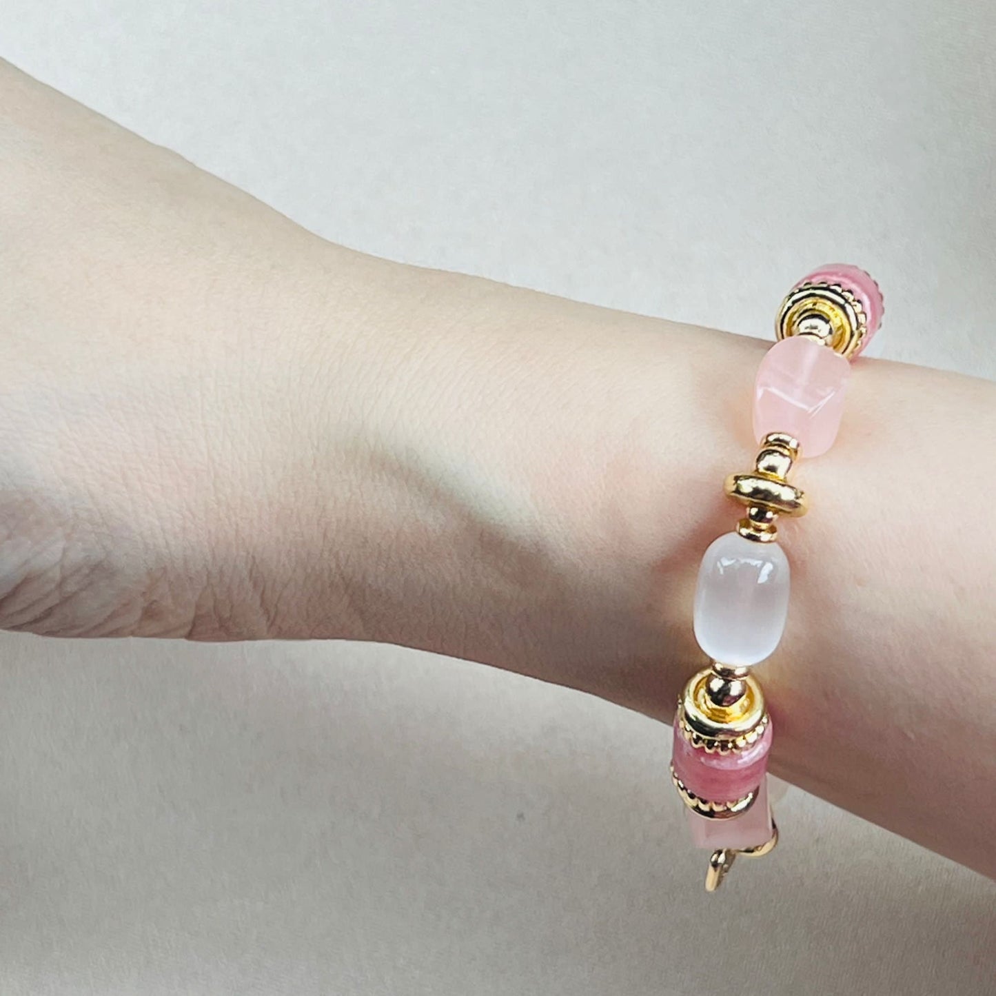 Rhodochrosite, Clarity & Love Bracelet