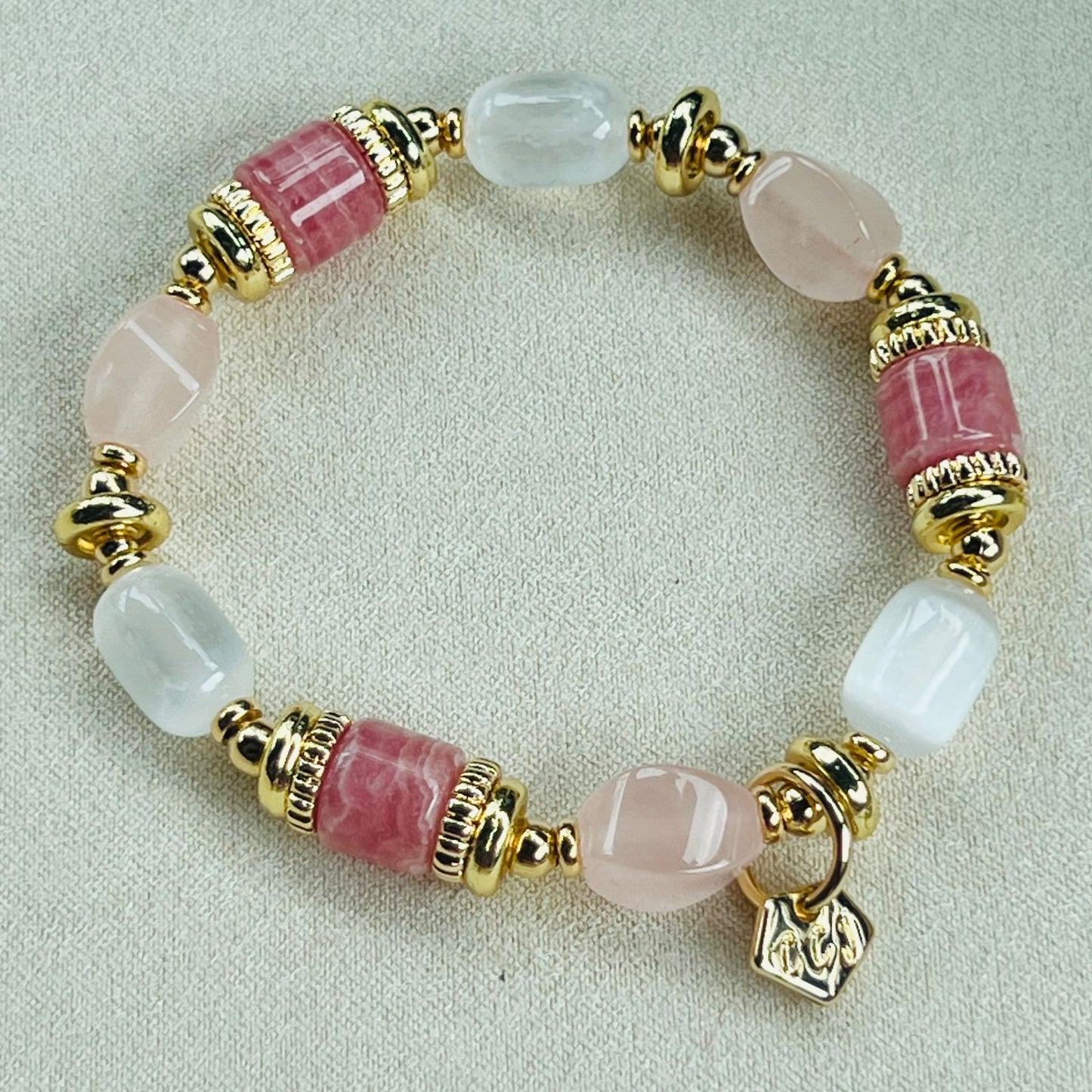 Rhodochrosite, Clarity & Love Bracelet