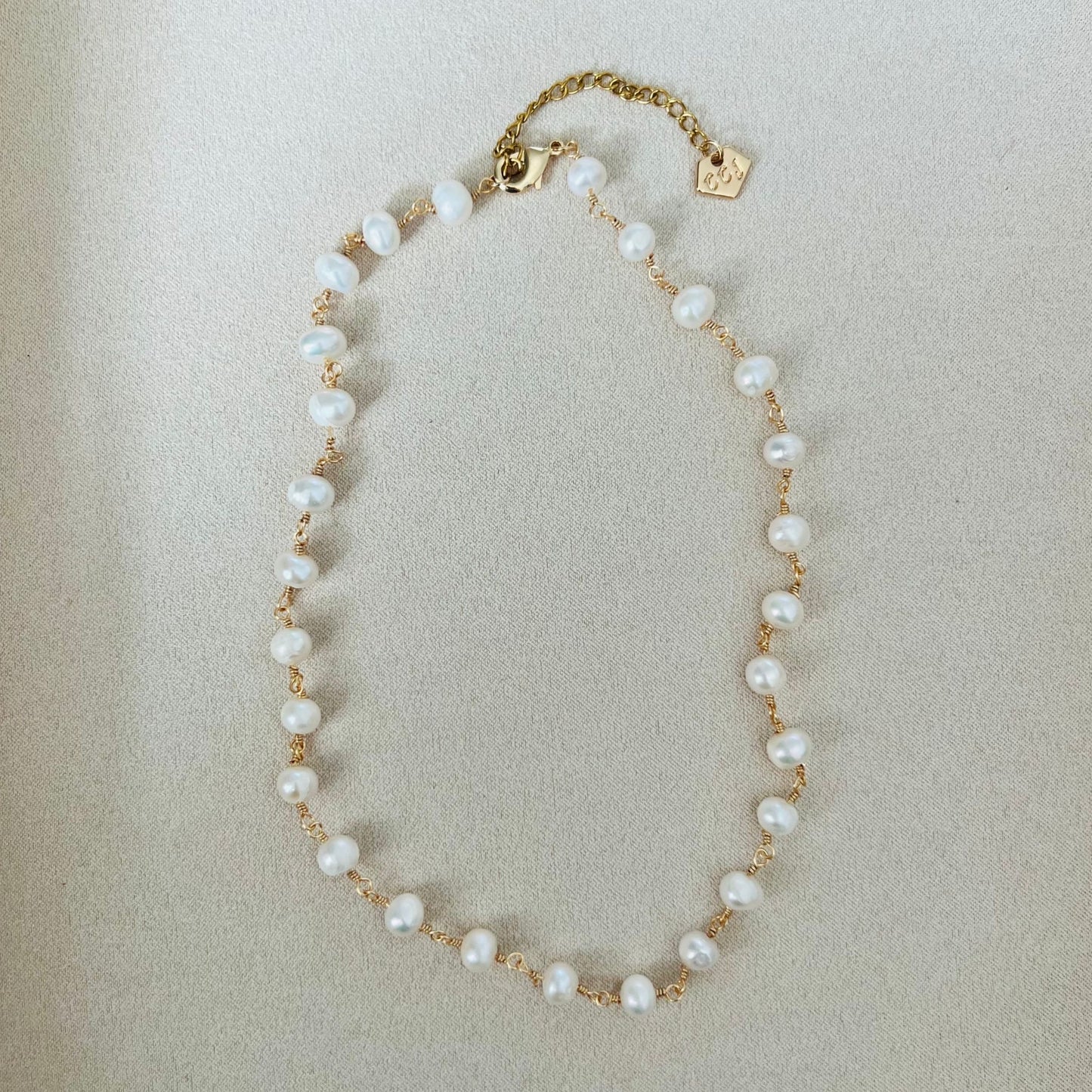 Baroque Pearl Choker Necklace GHW