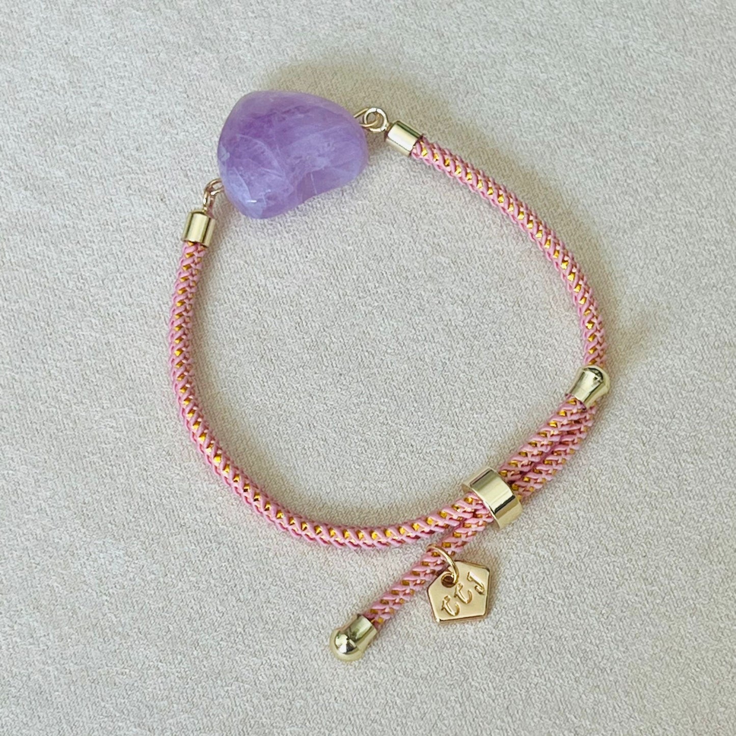 Lilac Kunzite Heart Girl Bracelet