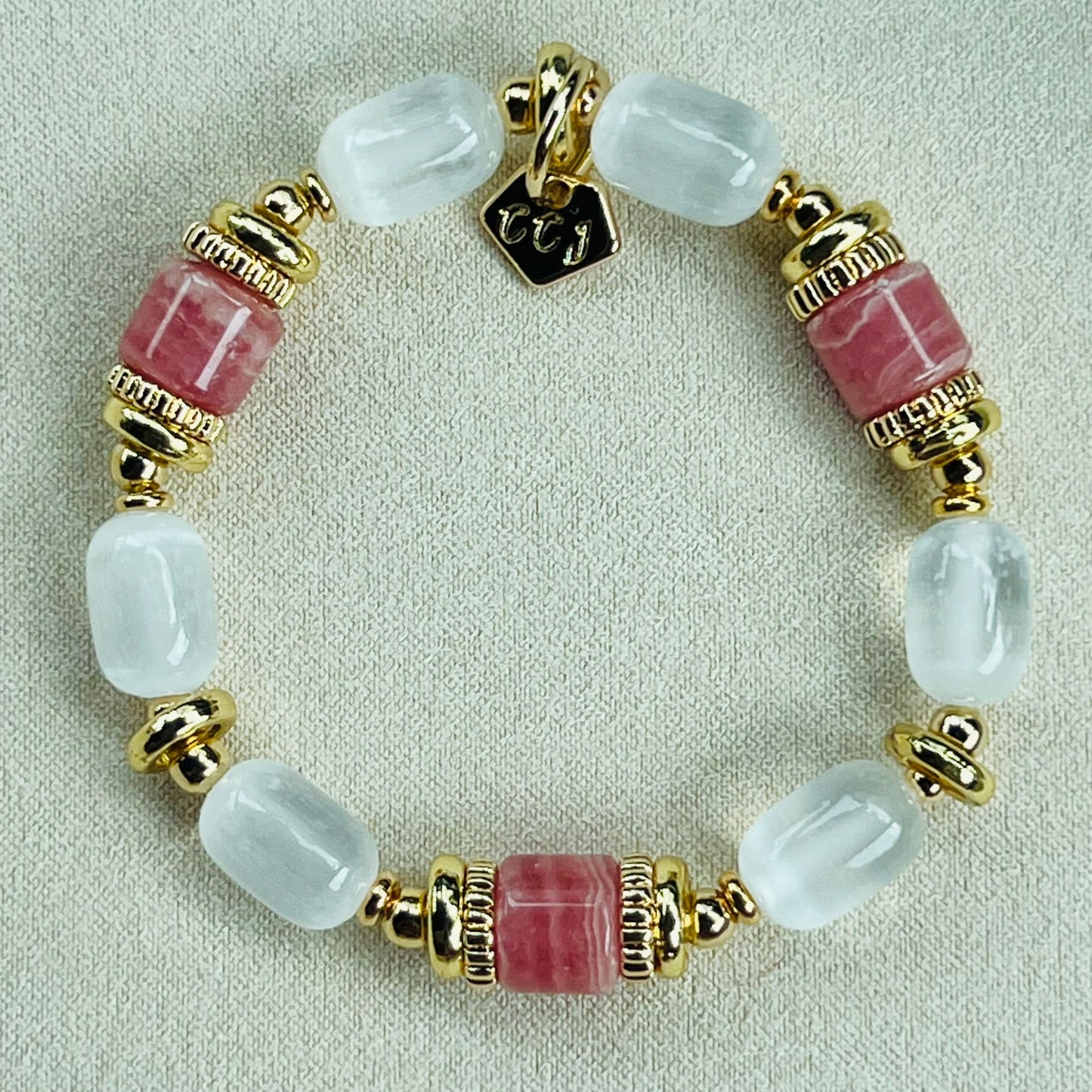 Rhodochrosite & Heaps Clarity Bracelet