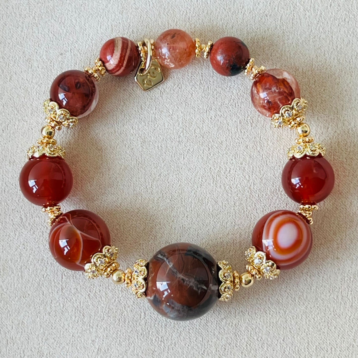 Petrified Wood Red Supreme Bracelet