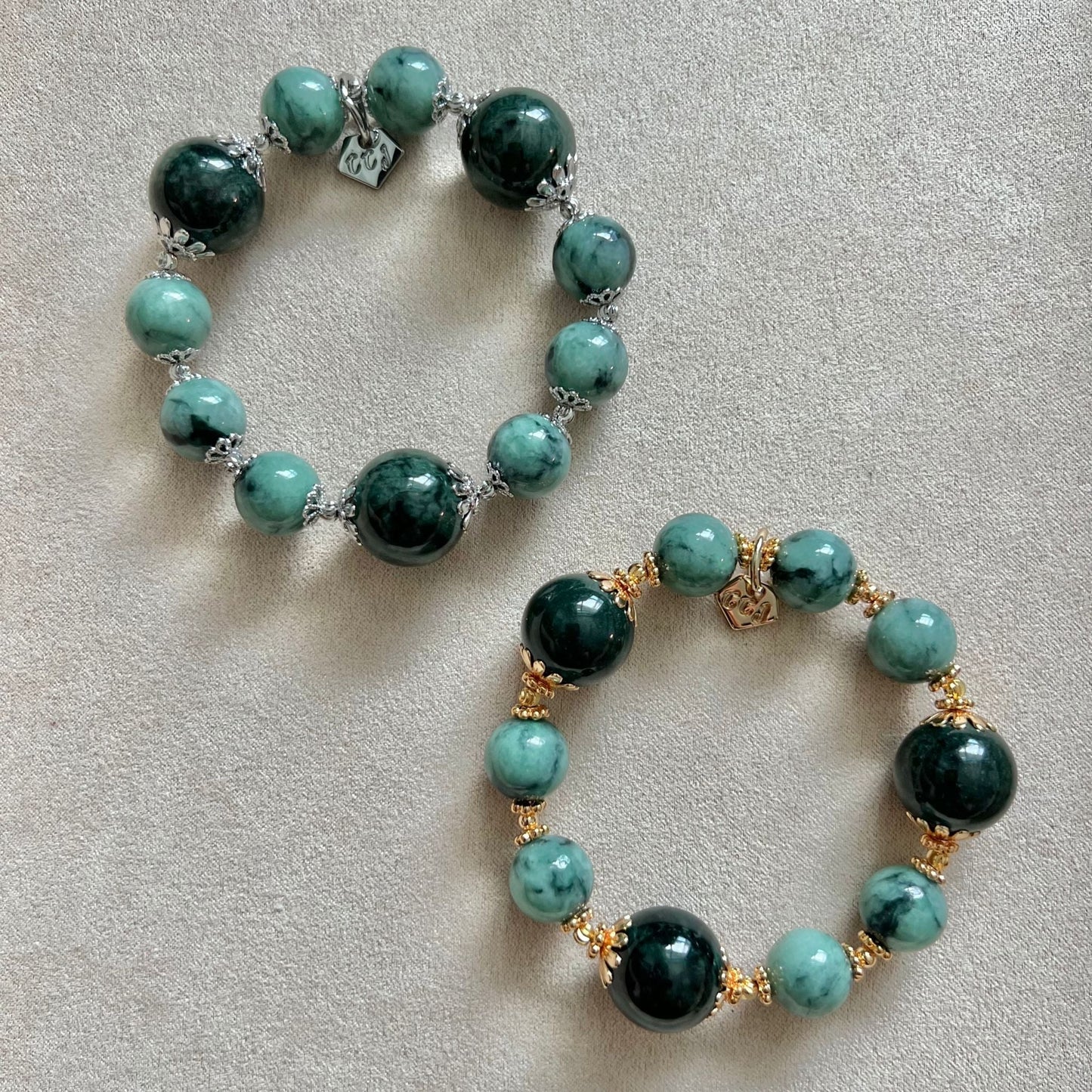 Watercolor Jade Bracelet GHW