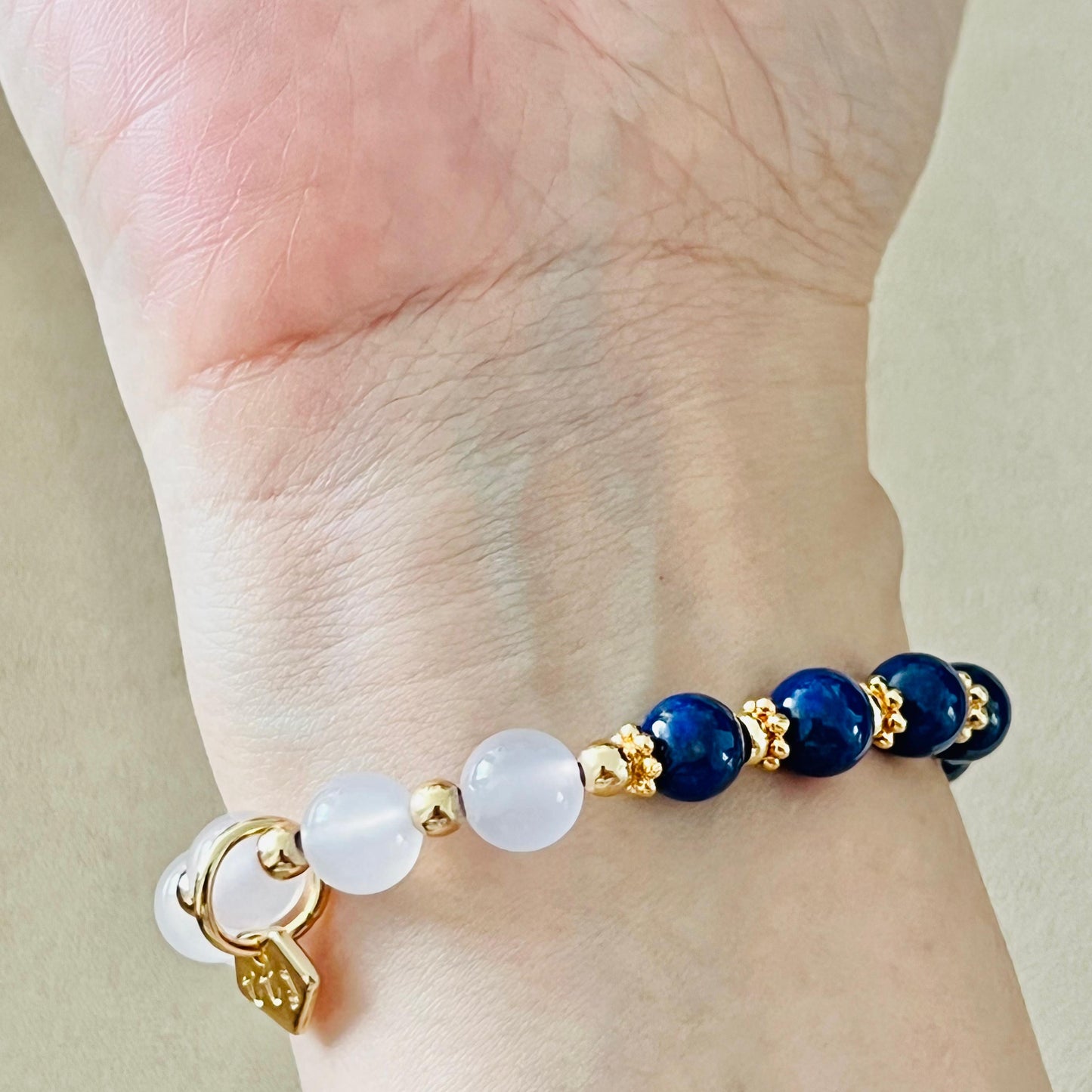 Ethiopian Opal, Yan Yuan Agate & Lapis Lazuli Baby Bracelet