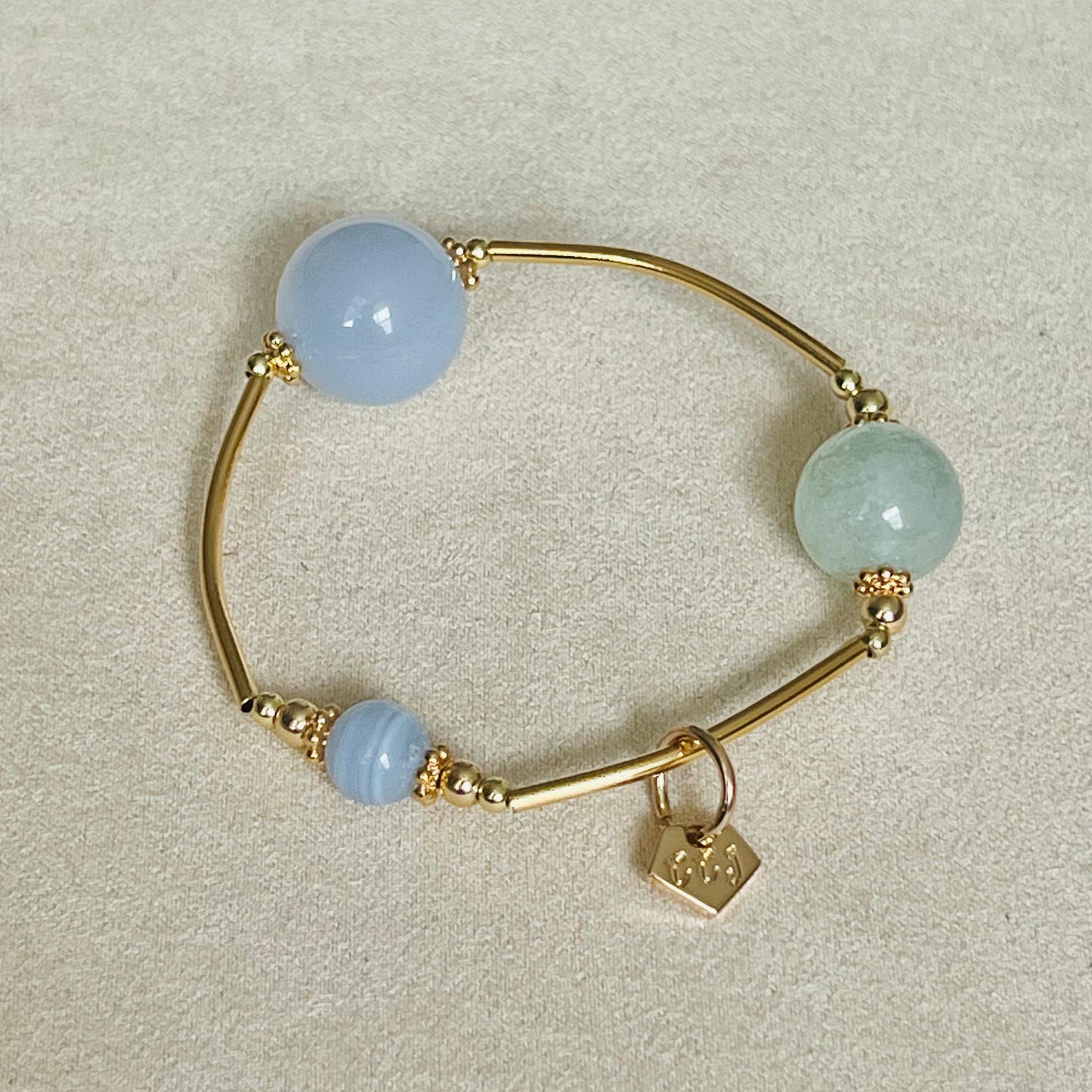 Blue Beryl, Blue Chalcedony & Blue Lace Agate Juicy La Grace Bracelet