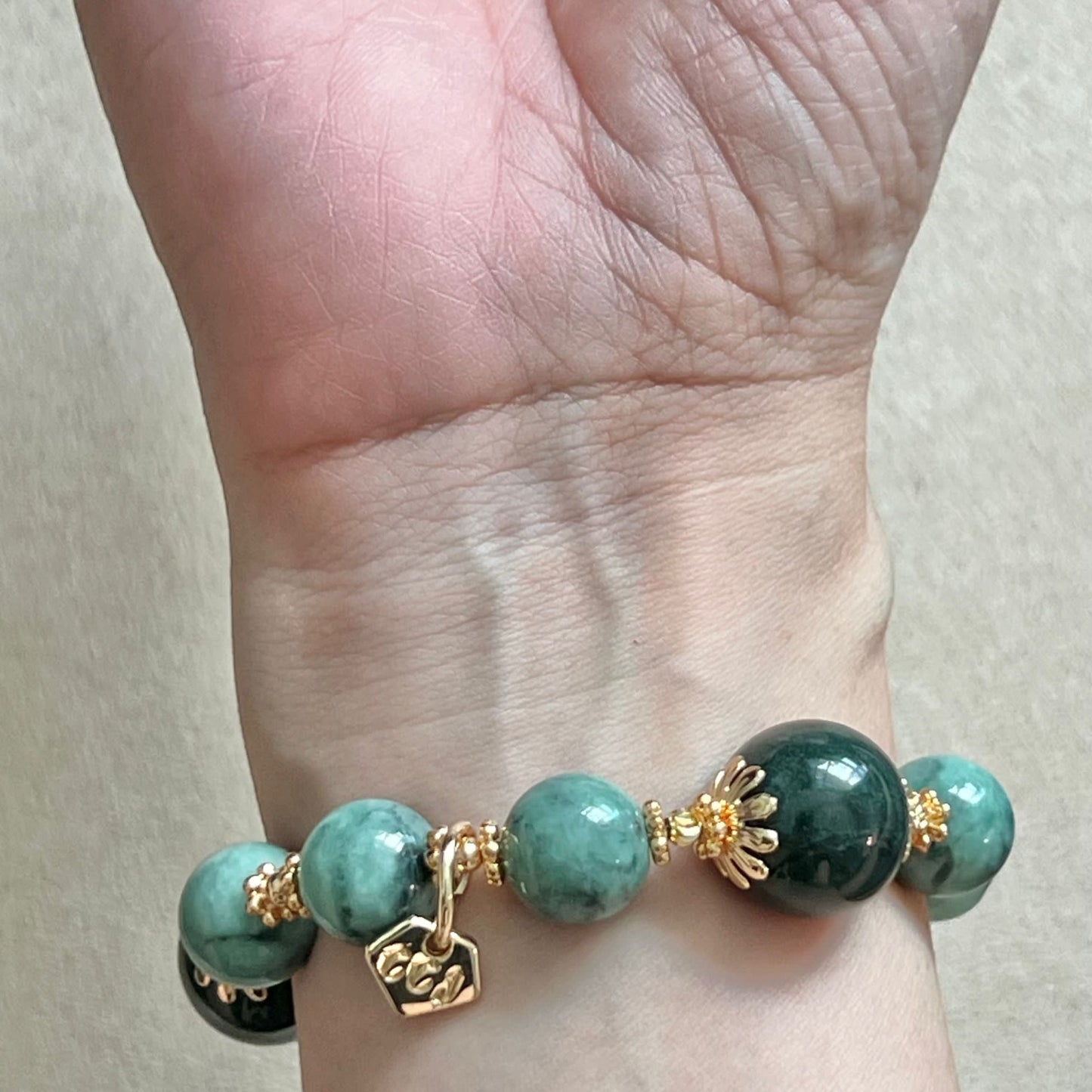 Watercolor Jade Bracelet GHW