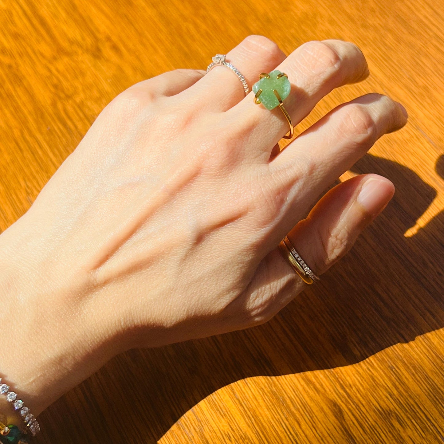 Amethyst, Green Aventurine & Lapis Lazuli Rings