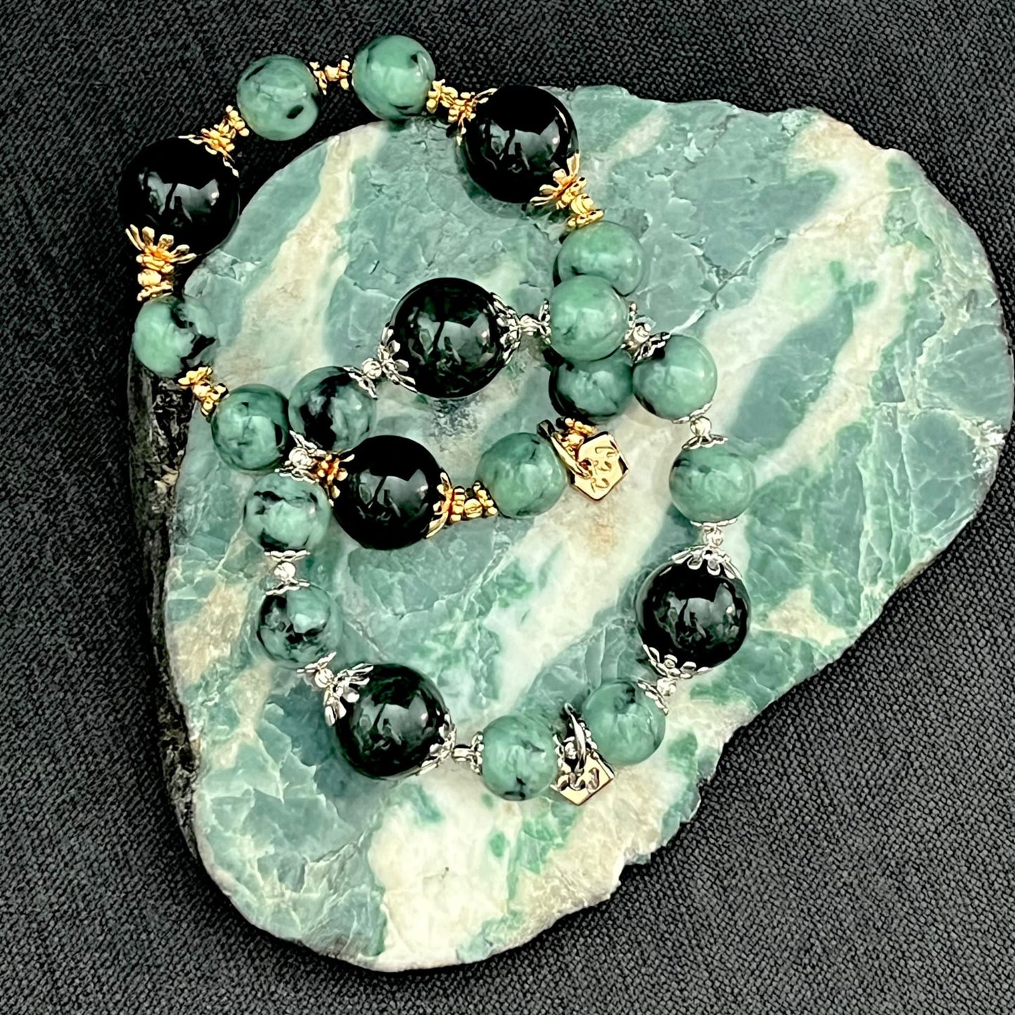 Watercolor Jade Bracelet GHW