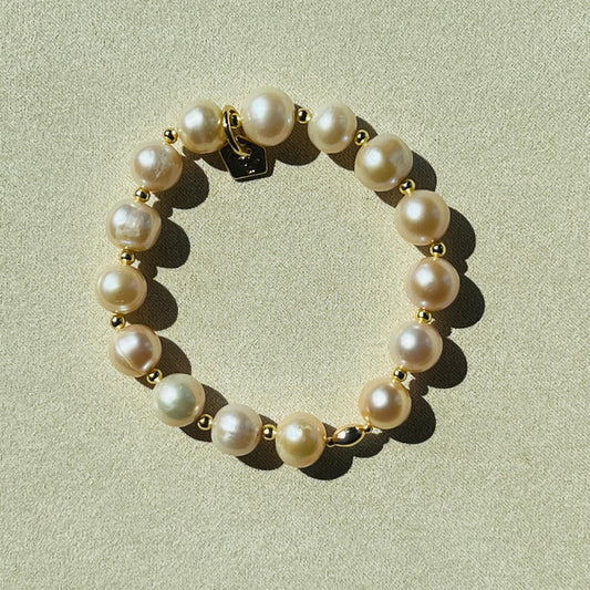 Peach Baroque Pearl Bracelet