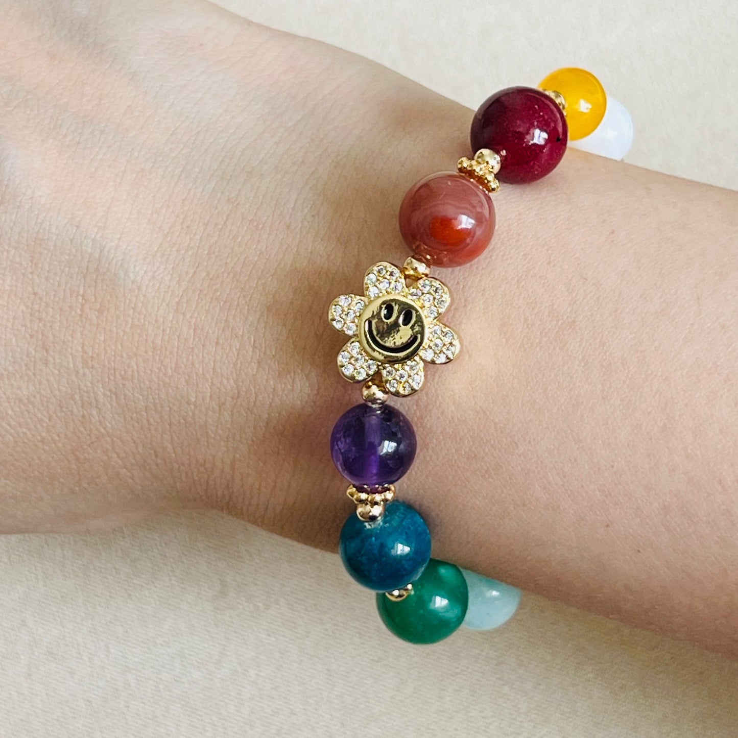 Smile! Rainbow Flower Diadem Bracelet