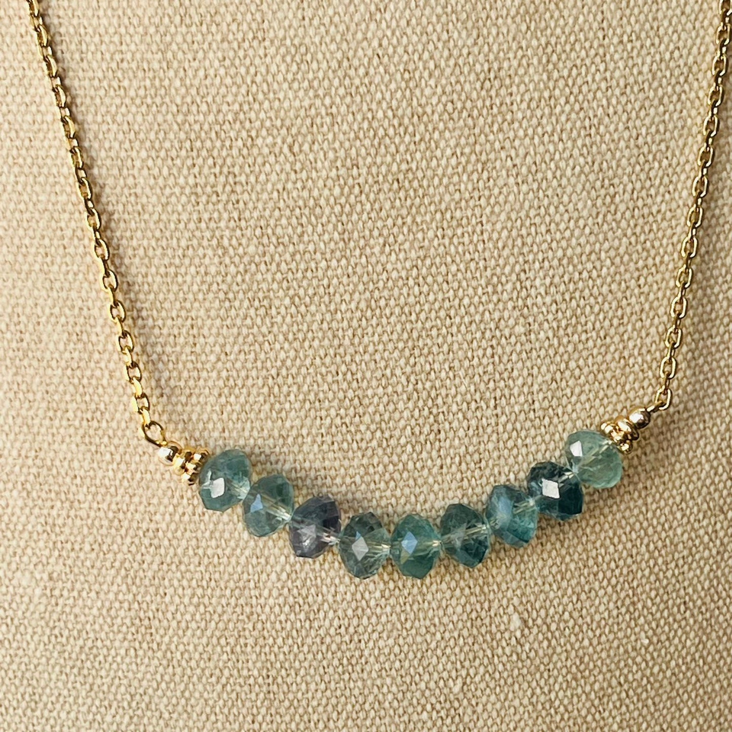 Fluorite Moon Necklace