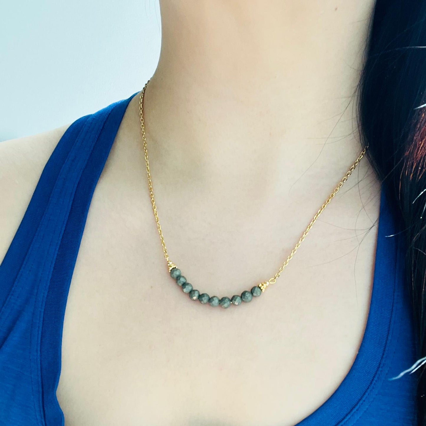 Pyrite Moon Necklace