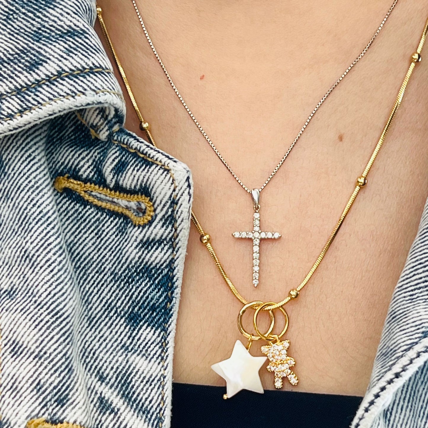 Small Bling Teddy Charm