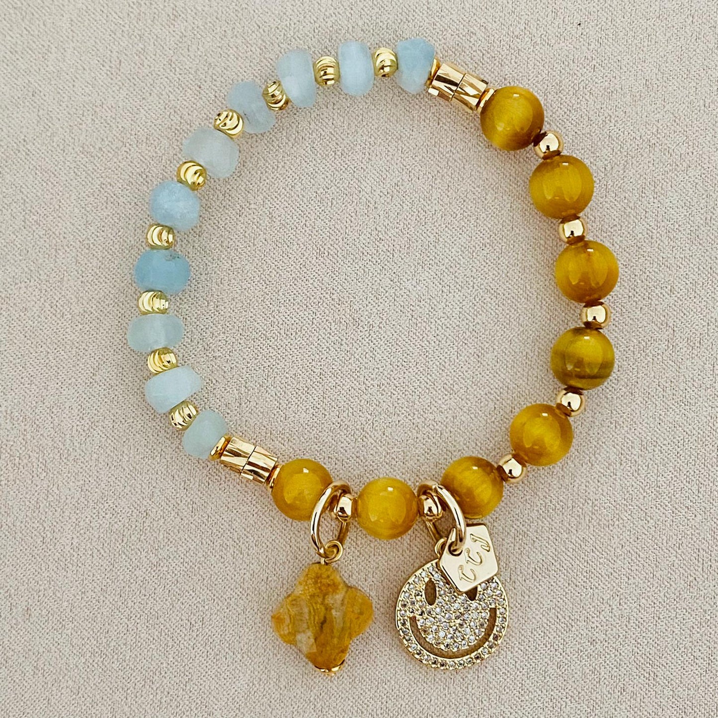 Aquamarine & Citrine Bracelet