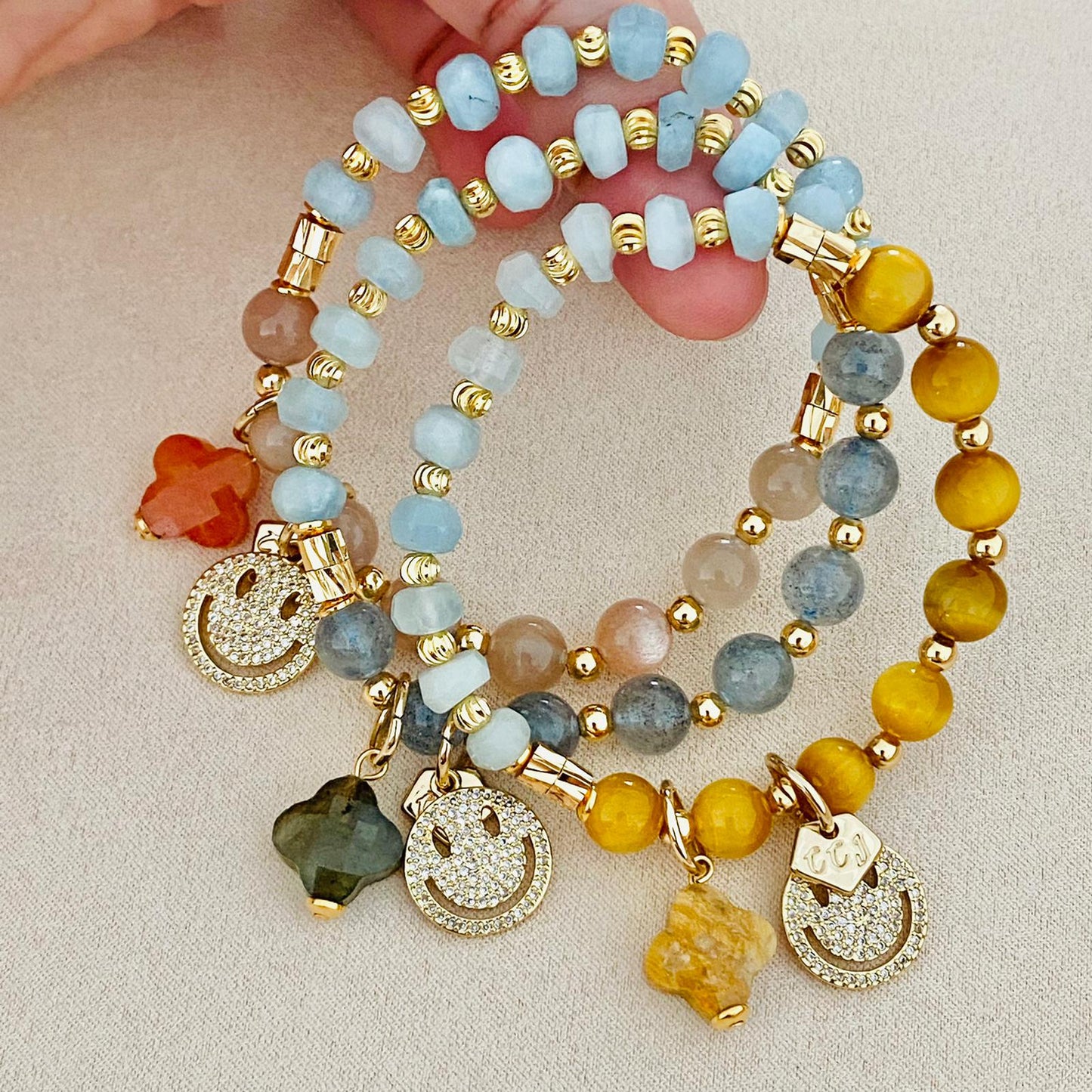 Aquamarine & Citrine Bracelet