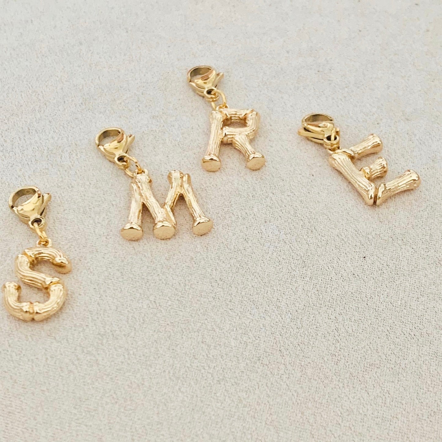 Bamboo Letter Charm