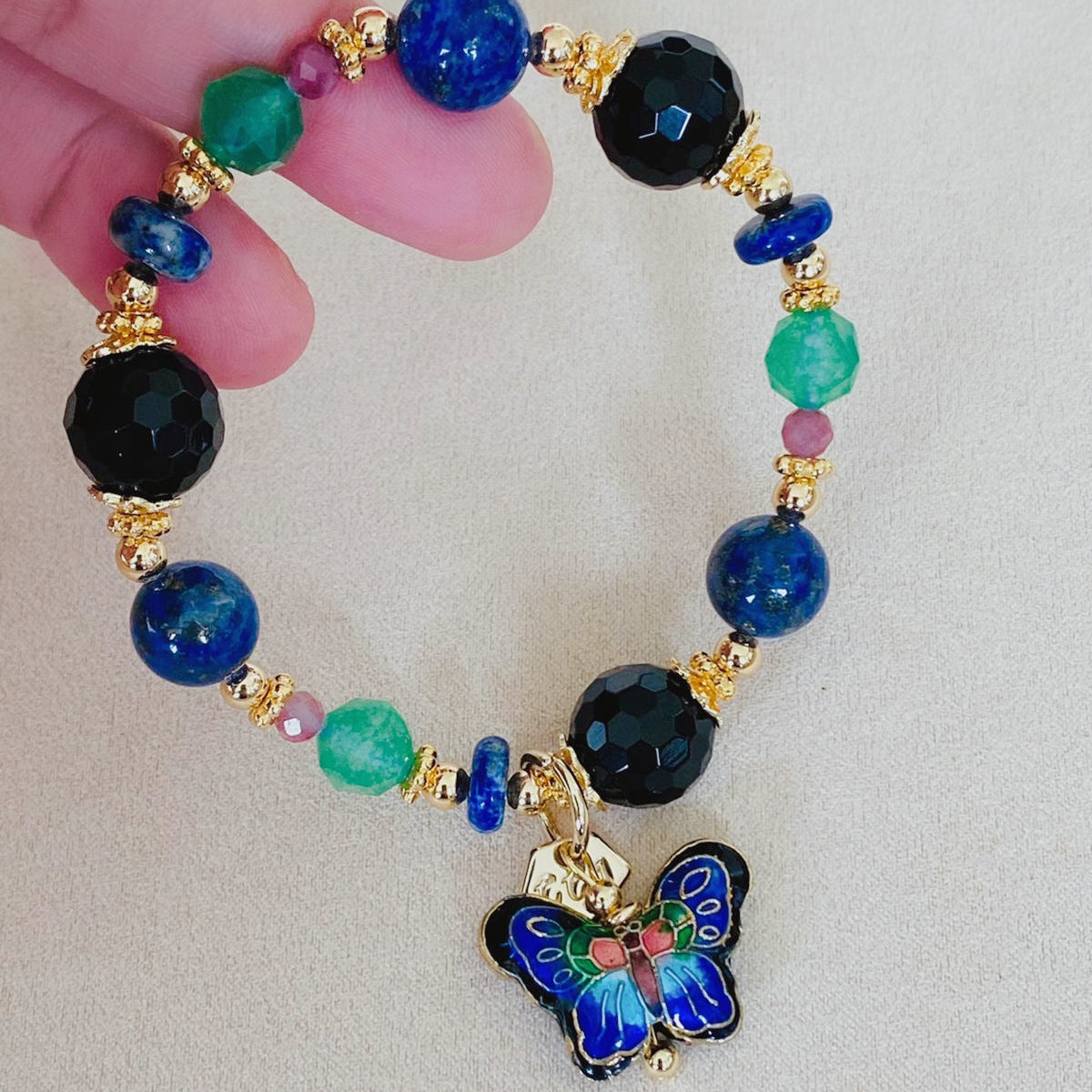 Onyx Butterfly Bracelet
