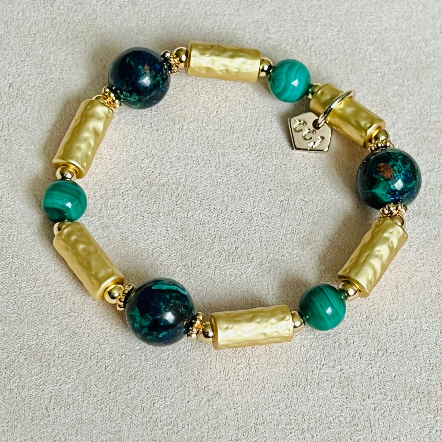Lucky 6 Azurmalachite & Malachite Bracelet
