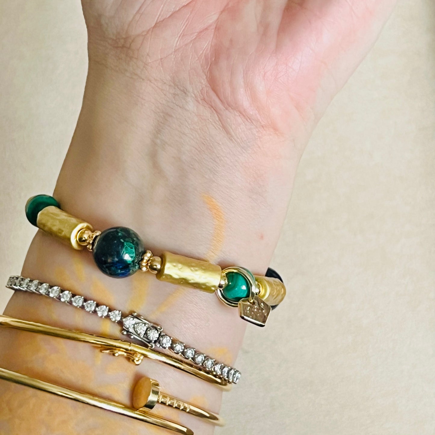 Lucky 6 Azurmalachite & Malachite Bracelet