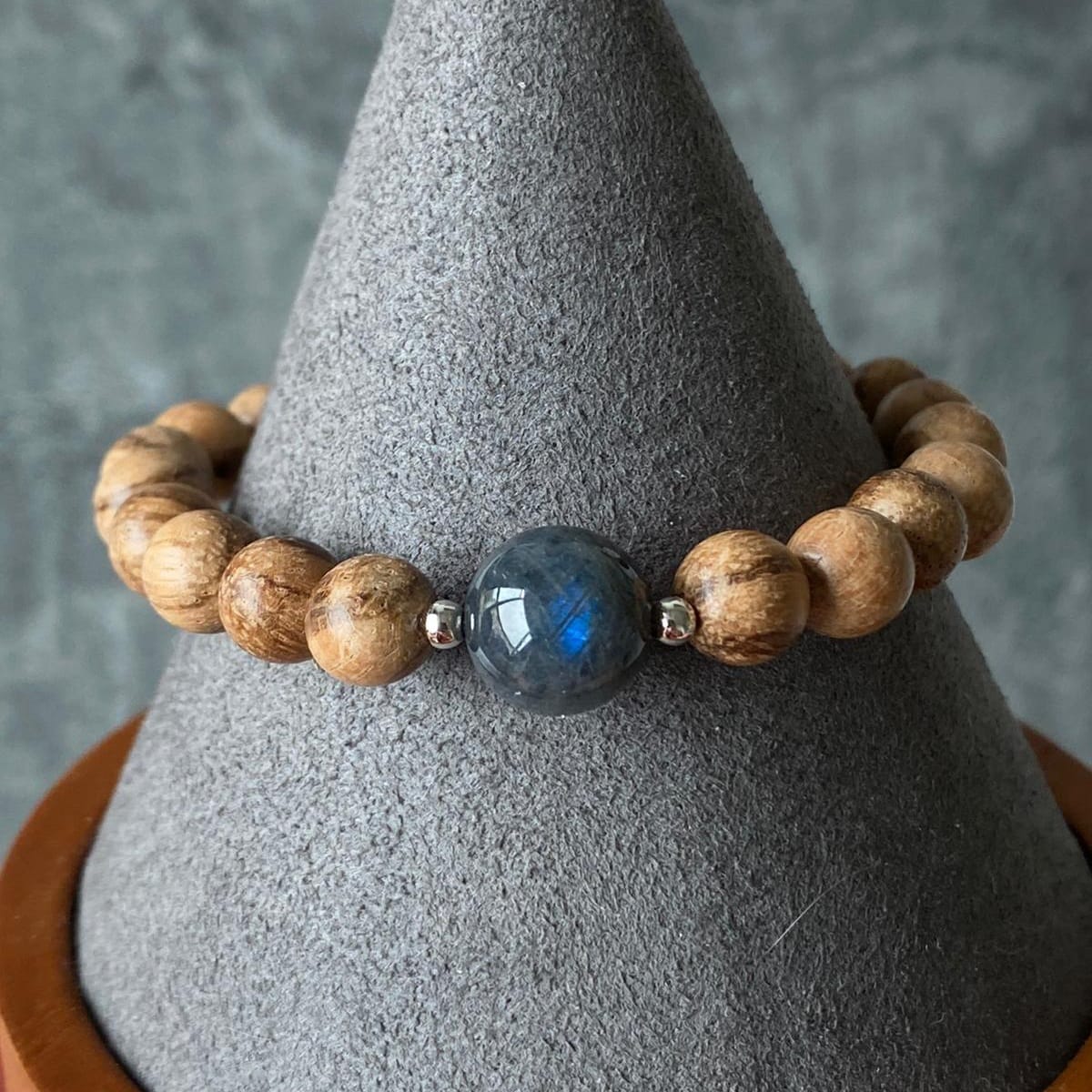 Labradorite & Agarwood Men Bracelet