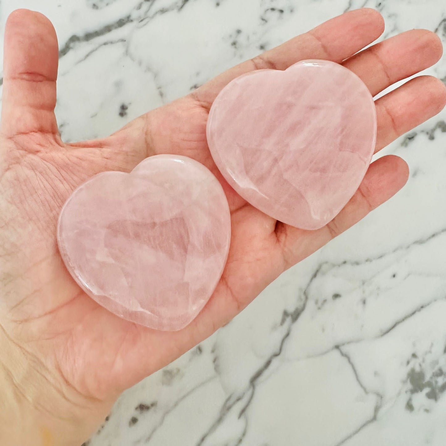 Rose Quartz Heart (Palm Stone)