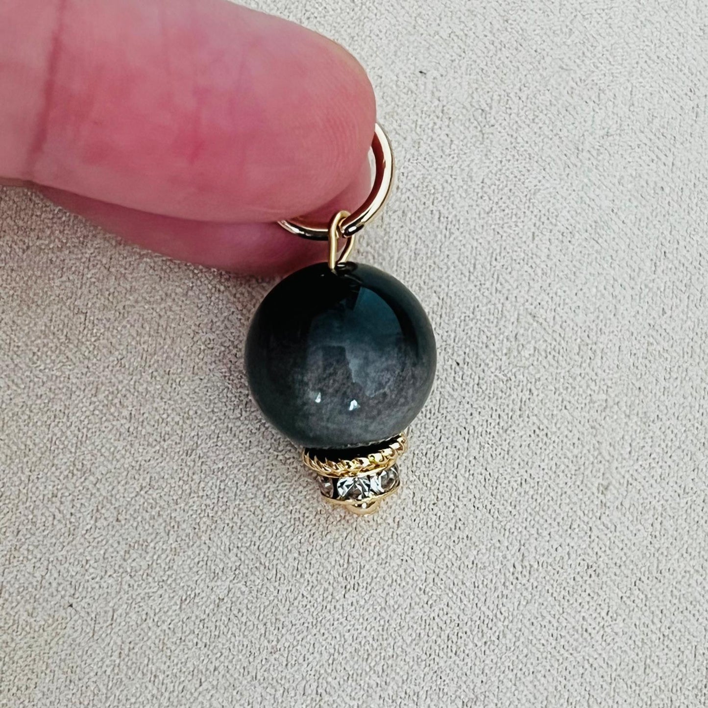 Silver Sheen Obsidian Pendant