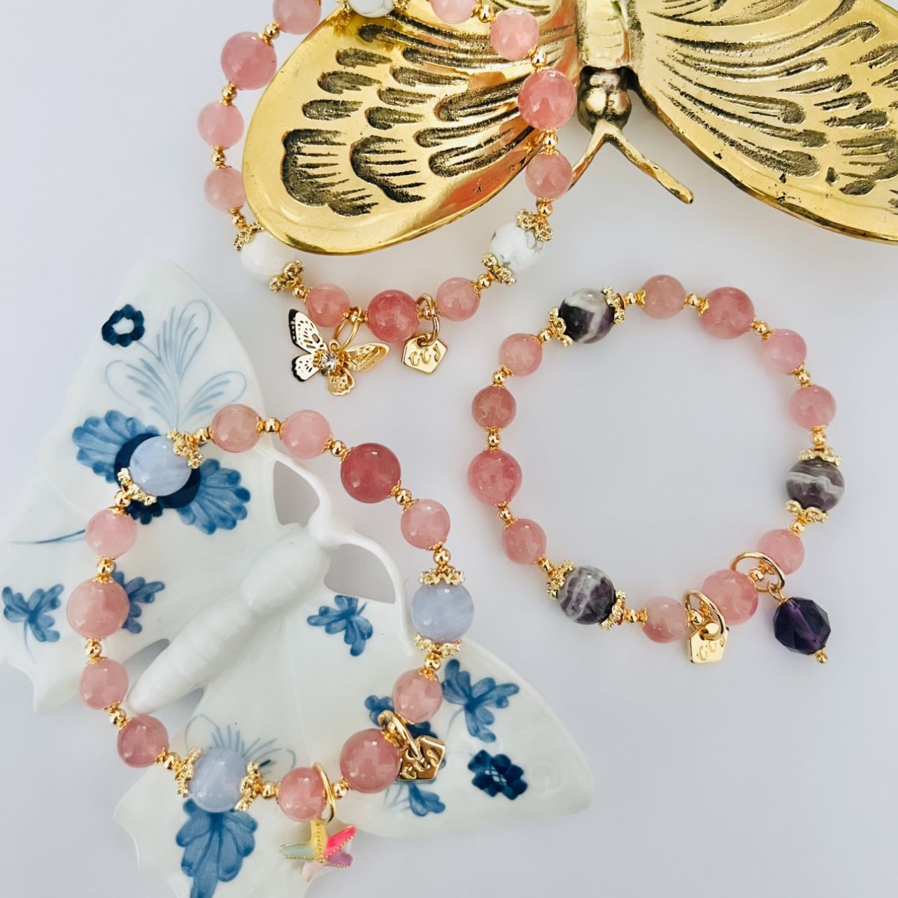 Madagascar Rose Quartz & Howlite Bracelet