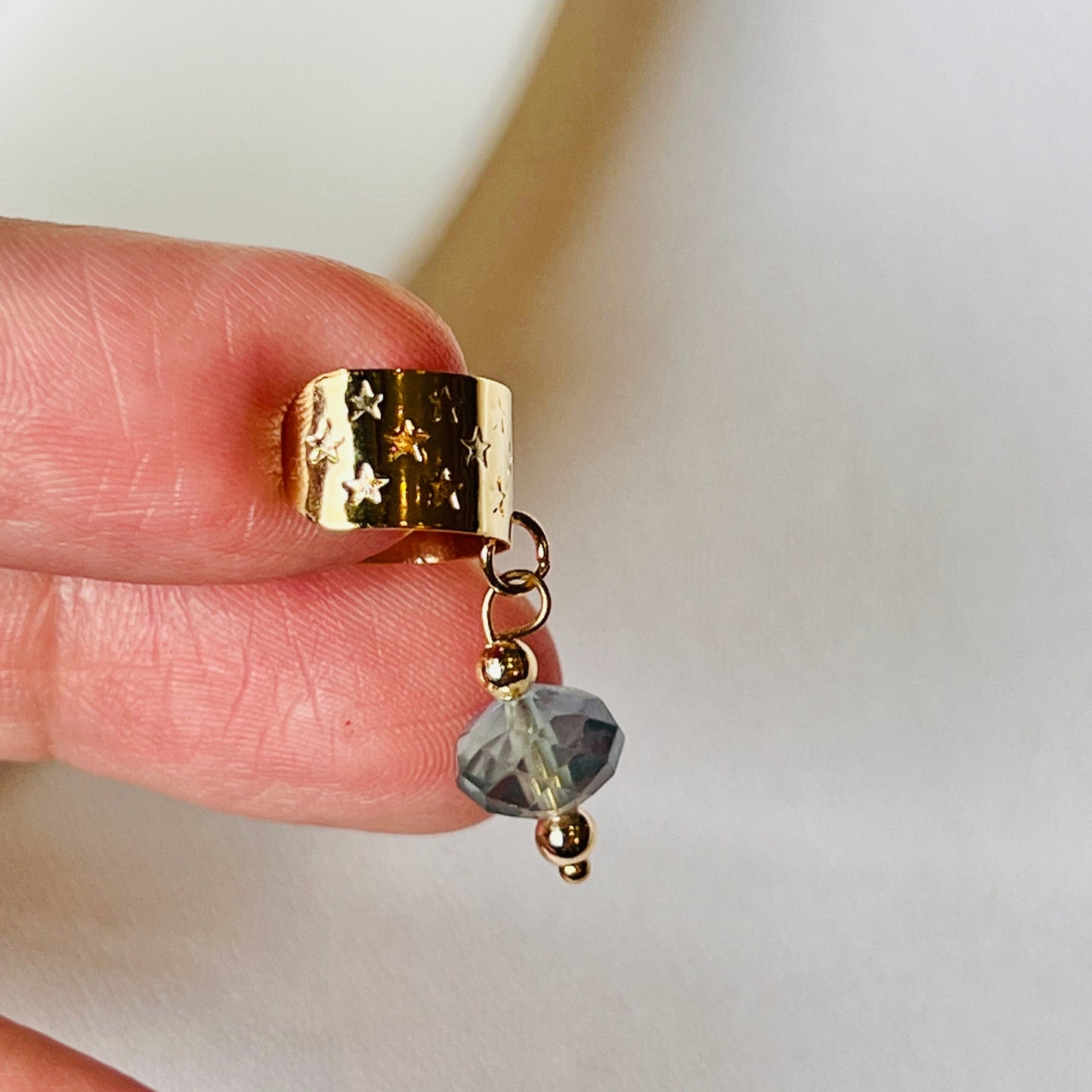Green Fluorite Ear Cuff