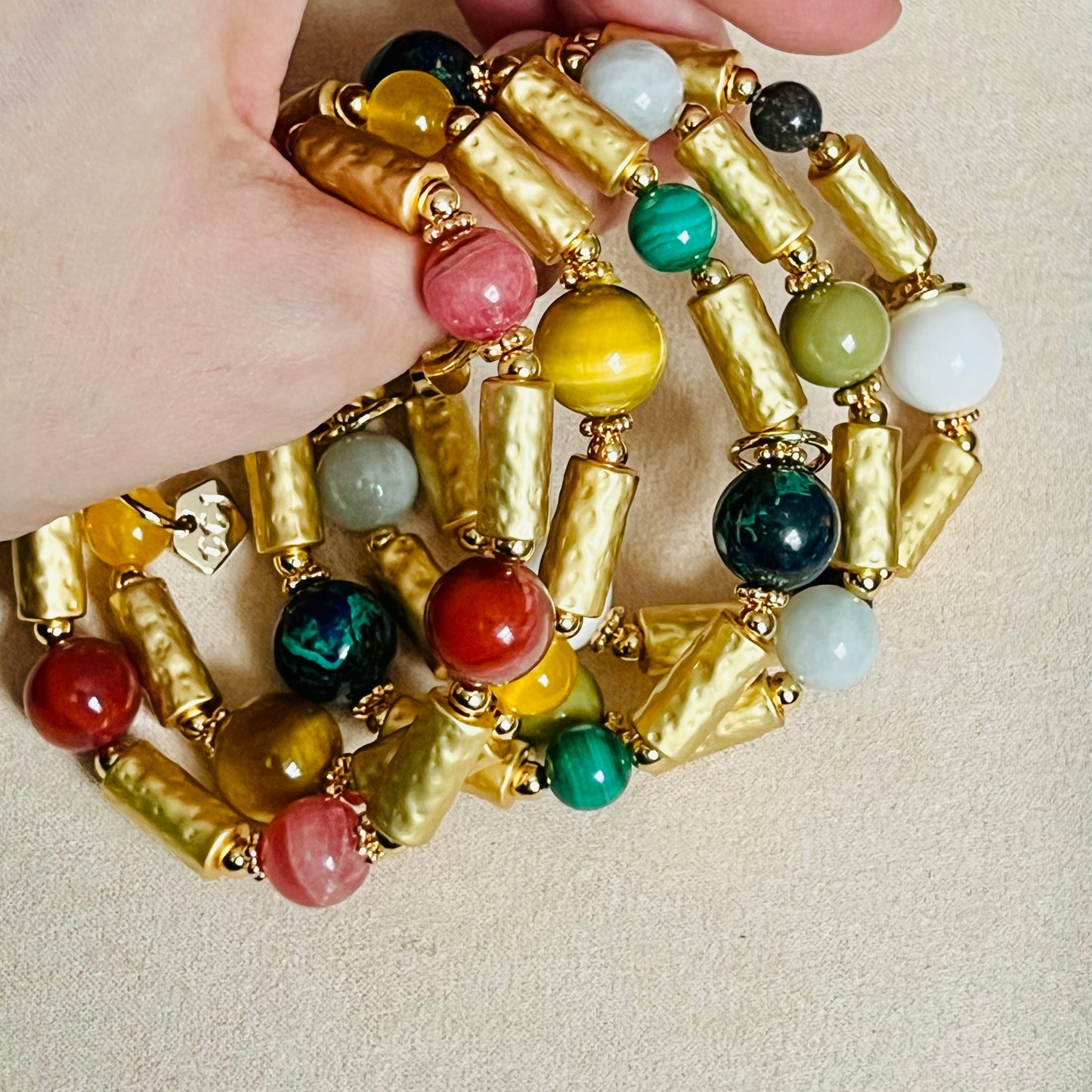 Lucky 6 Azurmalachite & Malachite Bracelet