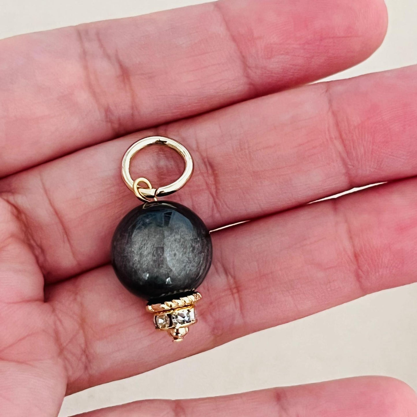 Silver Sheen Obsidian Pendant