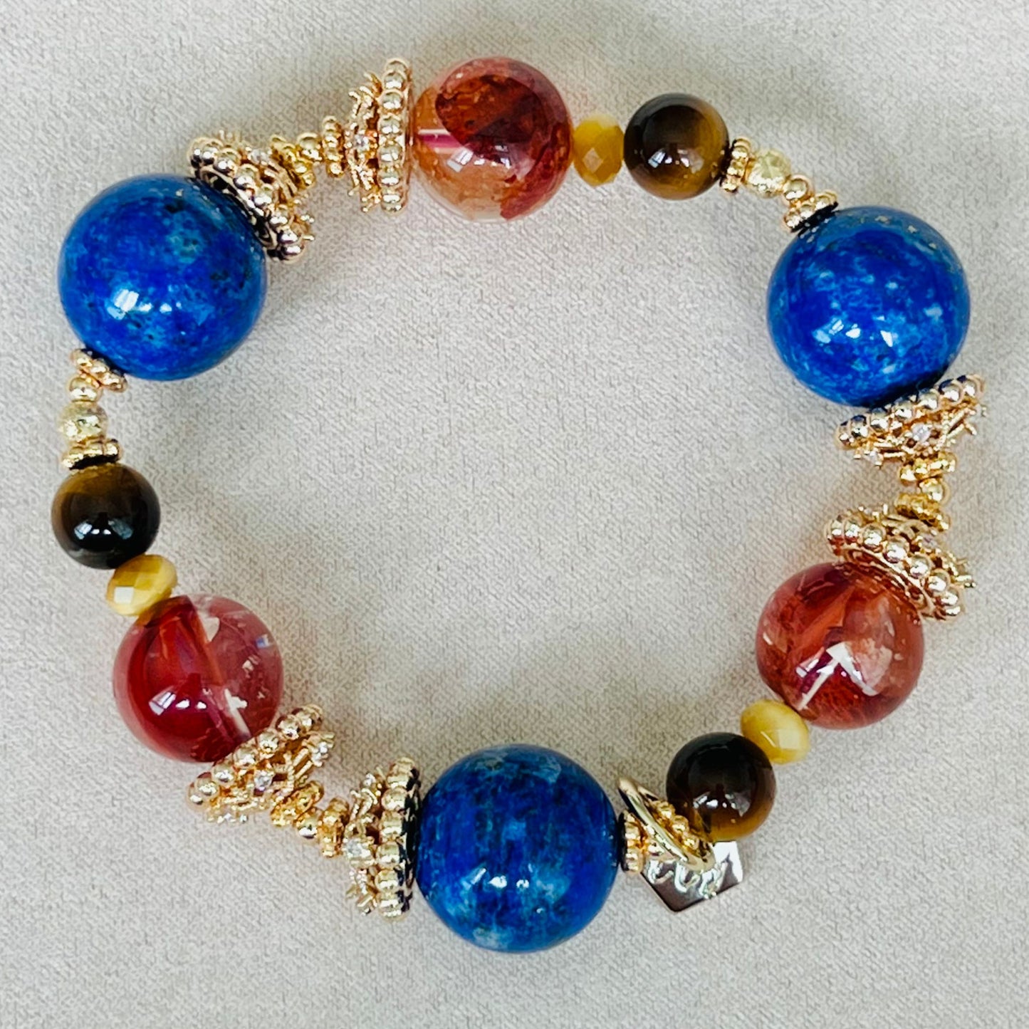 Lapis Lazuli & Tigereye Bracelet