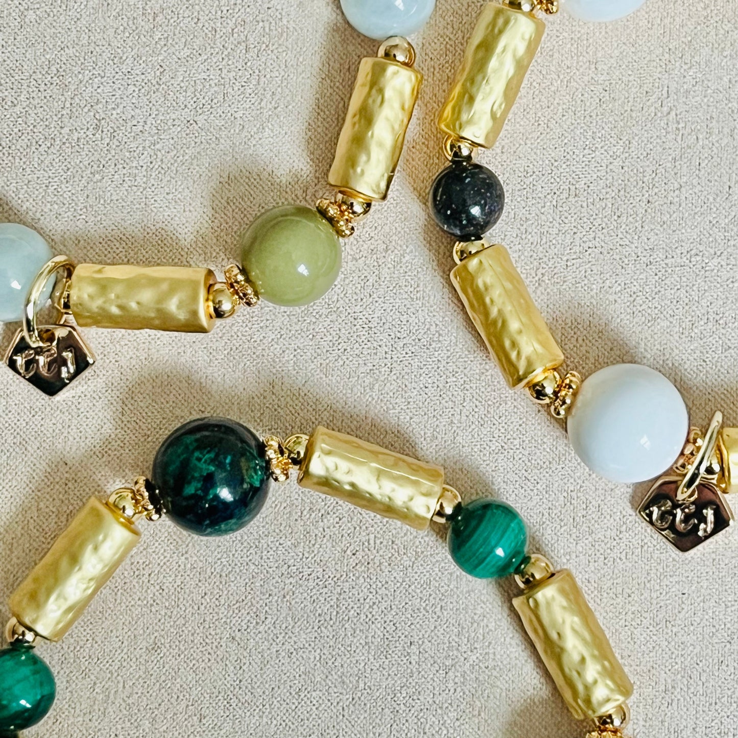 Lucky 6 Jade & Avocado Agate Bracelet