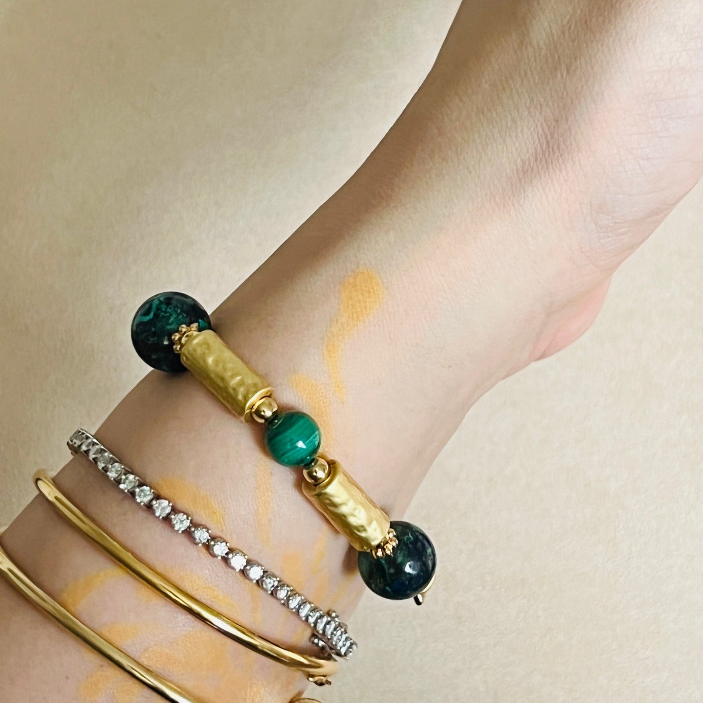 Lucky 6 Azurmalachite & Malachite Bracelet