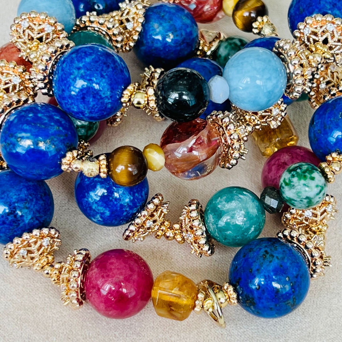 Lapis Lazuli & Tigereye Bracelet