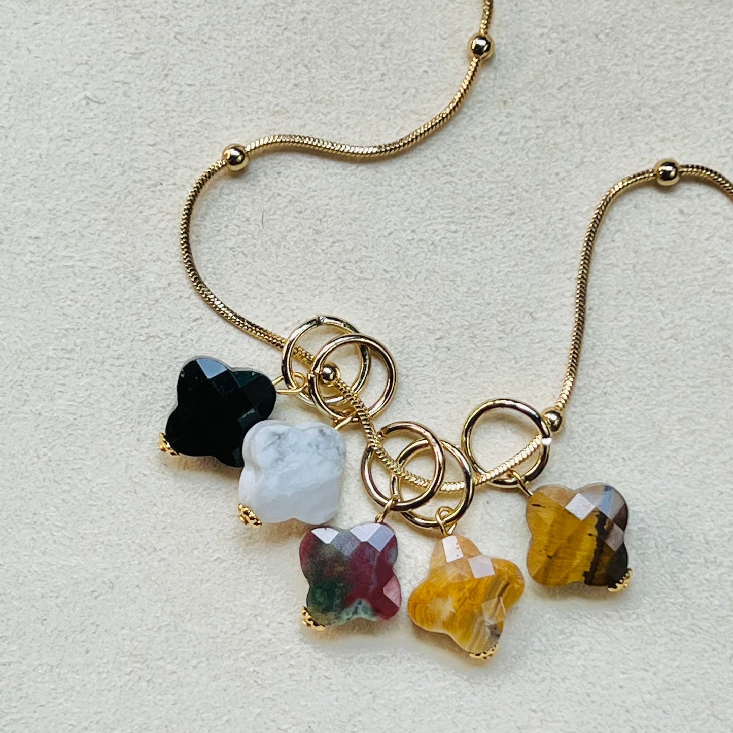 Golden Tigereye Clover Pendant