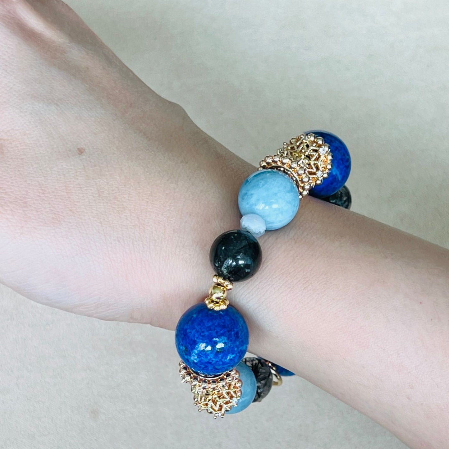 Lapis Lazuli & Aquamarine Bracelet