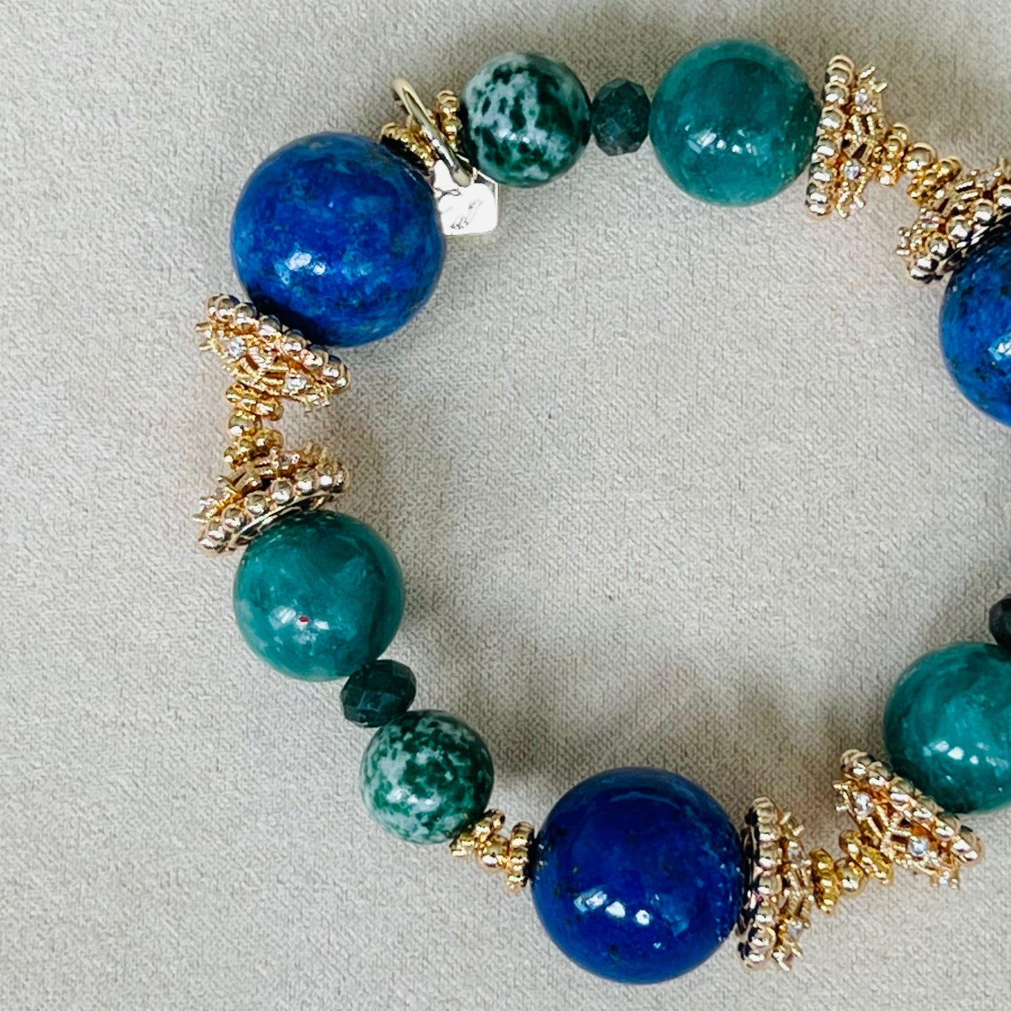 Lapis Lazuli & Green Mica Bracelet