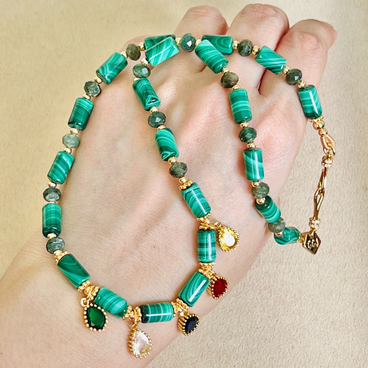 Malachite & Green Apatite Necklace